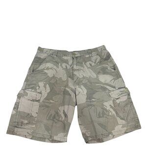 Wrangler Mens Camouflage Cargo Shorts Size 36 Cotton Casual Wear